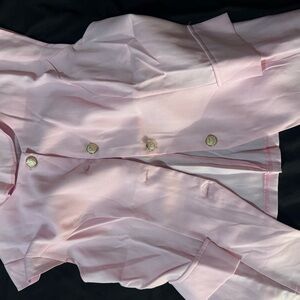 SHEIN Light Pink Blouse with Gold Button